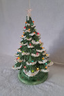 Vintage 12  Handmade Light Up Ceramic Christmas Tree Ul Cord W  Switch 1 Of 1