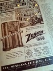 Original 1939 Zenith Radio Spanish-language Framed Advertisement