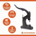 Stimpson St405 Press Machine For Grommets   Washers  Eyelets    Snaps Setting To