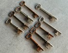 Vintage Skeleton Keys Lot Of 9 Mixed Styles Old Metal Lock Key Rustic Antique