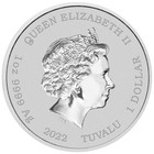 2022 Tuvalu Homer Simpsons 1oz Silver  9999  1 Dollar Bu Coin In Capsule