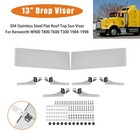 13  Drop Visor Flat Roof Top Sun Visor For Kenworth W900 T800 T600 T300 84 98
