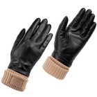 Warm Winter Touchscreen Leather Gloves For Women  Soft Lining Thermal Driving Gl