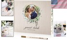 Wedding Guest Book Polaroid Photo Frame Linen Hardcover 100 Pages