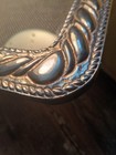 Vintage Edwardian-style 950 Sterling Silver Frame W  Repouss   Rope-twist Border 