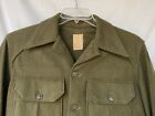 Vtg U s  Military  korean War Era  wool Field Shirt  army Green  0g-108  men S