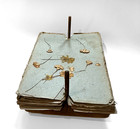 Antique Victorian Wood Botanical Flower Press With Original Pressed Specimens