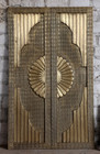 Vintage Brass Cladded Door Floral Bedroom Unique Carved Sliding Barn Doors 80x48