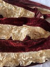 Antique French Handmade Chocolate Velvet Cream Silk Ruffle Lace Skirt Hem C1890s