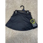Nwt Lot Athletic Works Girls Black Soot Knit Skort Upf 30 Xs 4-5 Sporty Tennis