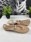 Art Class Kids Fleur Mesh Pearl Ballet Flats - Beige blush Pink - Size 5