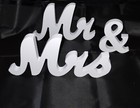 Mr And Mrs Wedding Wooden Sign Wood Letters Decor Table Top Standing Party Props