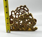 Vintage Teleflora Art Nouveau Style Brass Letter   Napkin Holder