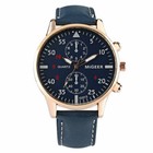 Fashion Men s Analog Quartz Stainless Steel Watches Leather Band Wrist Watch