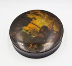 Fine Georgian Stobwasser Style Papier Mache Snuff Box C1820 Smuggler Scene