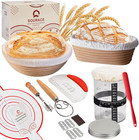 Banneton Bread Proofing Basket Set  Sourdough Starter Kit round   Oval