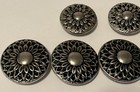 6 Vintage Metal Buttons 4 Large 1    And 2 Small 3 4   