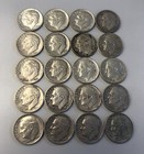 Lot Of  50  Mixed Date Roosevelt Dimes  90  Silver   Free Shipping