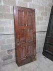   Antique Oak 6 Panel Door With Hardware I   32 X 81 5 Architectural Salvage