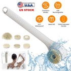Electric Bath Shower Body Brush Sponge Brush Back Scrubber Exfoliator Waterproof
