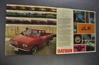 1970 Datsun 1 2-ton Pickup Truck Brochure Folder Nissan L521 Excellent Original