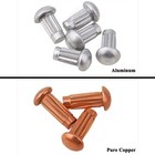 Solid Aluminum   Pure Copper Hammer Drive Screws Knurled Rivets Nameplate Rivets