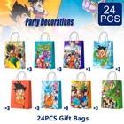 24 Pcs Dragon Ball Party Supplies Bags Dragon Ball Favor Goodie Bags Gift Bags