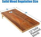 Solid Wood Premium Cornhole Game Set  Bean Bag Toss Game For Tailgate  Outdoor 