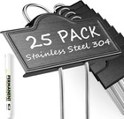 25 Pack Metal Plant Labels Weatherproof Stainless Steel 304 Garden Label Markers
