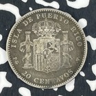 1895 Puerto Rico 20 Centavos Lot jm1406 Silver  Scarce 