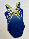 University Of Michigan Gymnastics Leotard Ncaa College D1 Tank Gk Elite Size  Am
