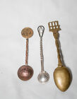 Vintage  Souvenir Spoons  Lot Of 3  Andar  Chile And Saudi Arabia