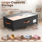 Eastherry Under Bed Storage With Wheels  2 Pack Large Storage Containers