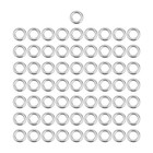 50  Fishing Solid Ring Seamless Split Ring Swivel Knot Lure Tools Silver