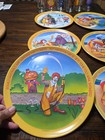 1977 Mcdonalds Collection Plates   Glasses Very Good Condition 