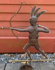 Vintage Copper Full-body Indian Weathervane With Beautiful   Honest Patina