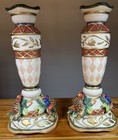 Vtg Fitz   Floyd Classics Set Of 2 Taper Candle Holders  9 1 2    H  Thanksgiving