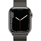 Apple Watch Series 7 Gps   Lte 41mm Graphite Stainless Steel Case Milanese Loop