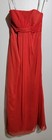 Womens Belsoie Orange Empire Waist Strapless Gown Dress Wedding Bridesmaid Prom