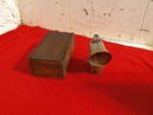 Antique Justrite No 100 Carbide Miner s Lamp  With Orig wooden Box  Working Hood