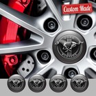 4pcs 3d Domed Resin Wheel Center Cap Stickers     Mustang Style Logo Rim Badges
