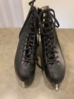 American Mens Tricot Lined Figure Skates Black Size 11 Lace Up Boot