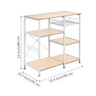 3 Tier Kitchen Bakers Rack Microwave Oven Stand Storage Cart White Oak
