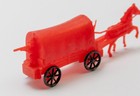 Vintage Western Toy Pioneer Horse Drawn Covered Wagon Gunman West Germany 1960s