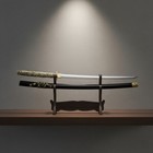 43  Dragon Handle Samurai Sword Decorative Katana Black Lacquer Scabbard Display