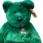 Ty Green Bear St  Patrick s Day Soft Plush 3 Leaf Clover On Chest Beanie Buddy