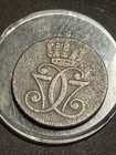 1771 Denmark 1 Skilling Danske Copper Coin - King Christian Vii - Frozen Date
