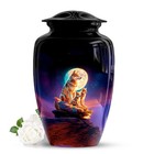 Wolf Funeral Urn For Ashes Family Of Wolves Custom Urns Moonlit Night Adult 10in