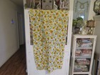 Gorgeous Vintage Never Used 1950 s Cotton Linen Barkcloth Pattern Fabric Yellow