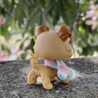 1pcs Mini Pet Shop Lps Figure Toy Yellow Collie 2452 Collect Kid Cute Gift Rare